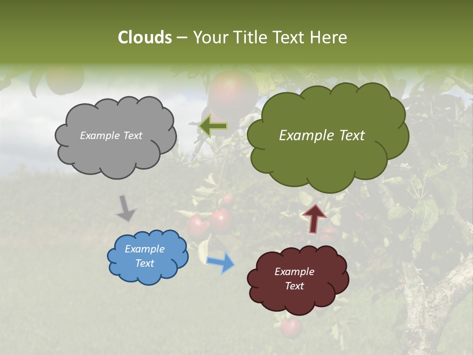 Closeup Horizontal Tree PowerPoint Template