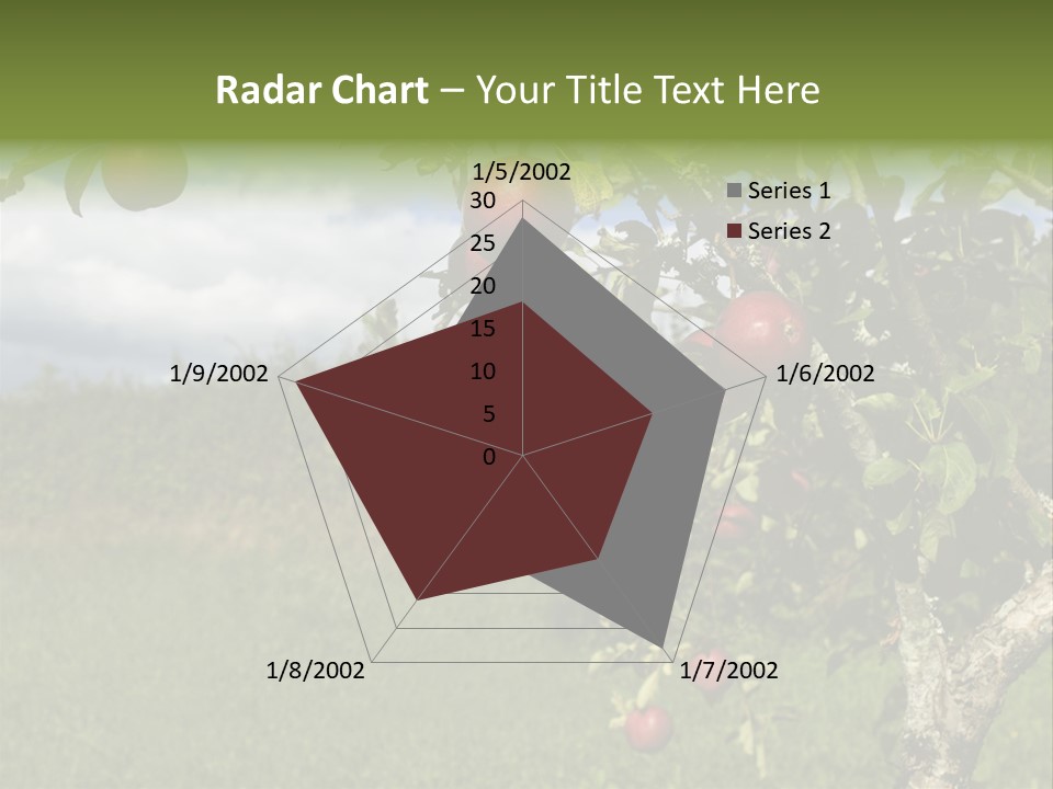 Closeup Horizontal Tree PowerPoint Template