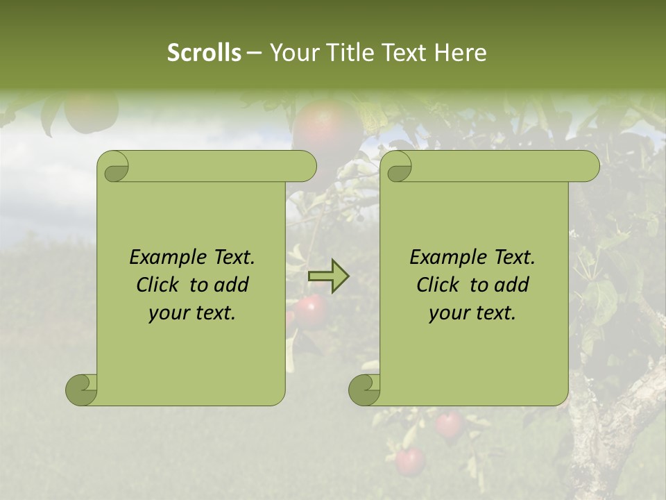 Closeup Horizontal Tree PowerPoint Template