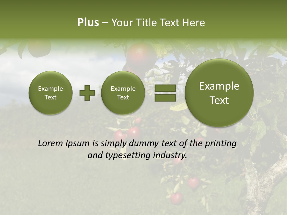 Closeup Horizontal Tree PowerPoint Template