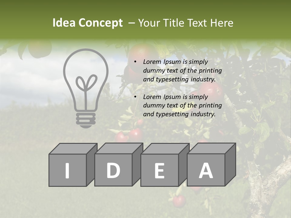 Closeup Horizontal Tree PowerPoint Template