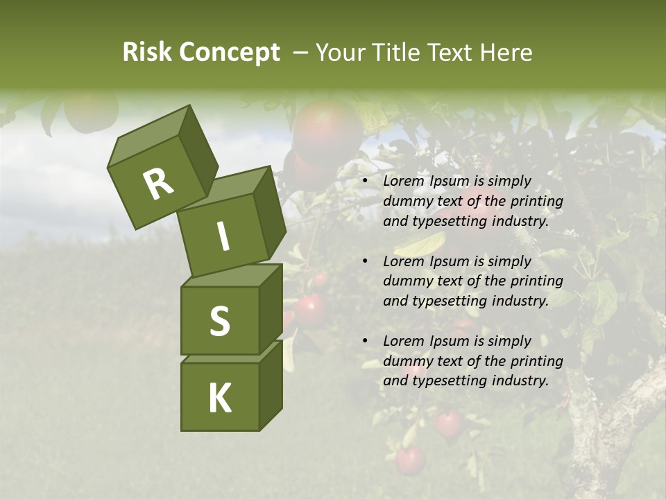 Closeup Horizontal Tree PowerPoint Template