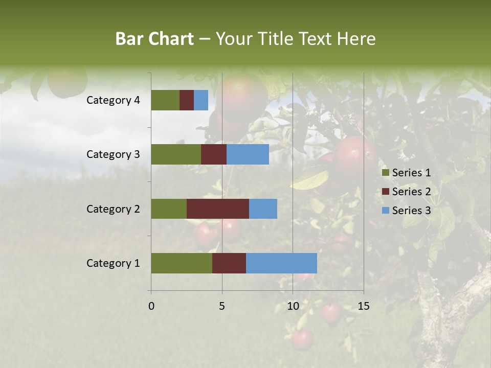 Closeup Horizontal Tree PowerPoint Template
