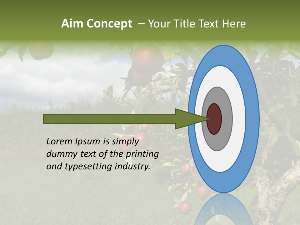 Closeup Horizontal Tree PowerPoint Template