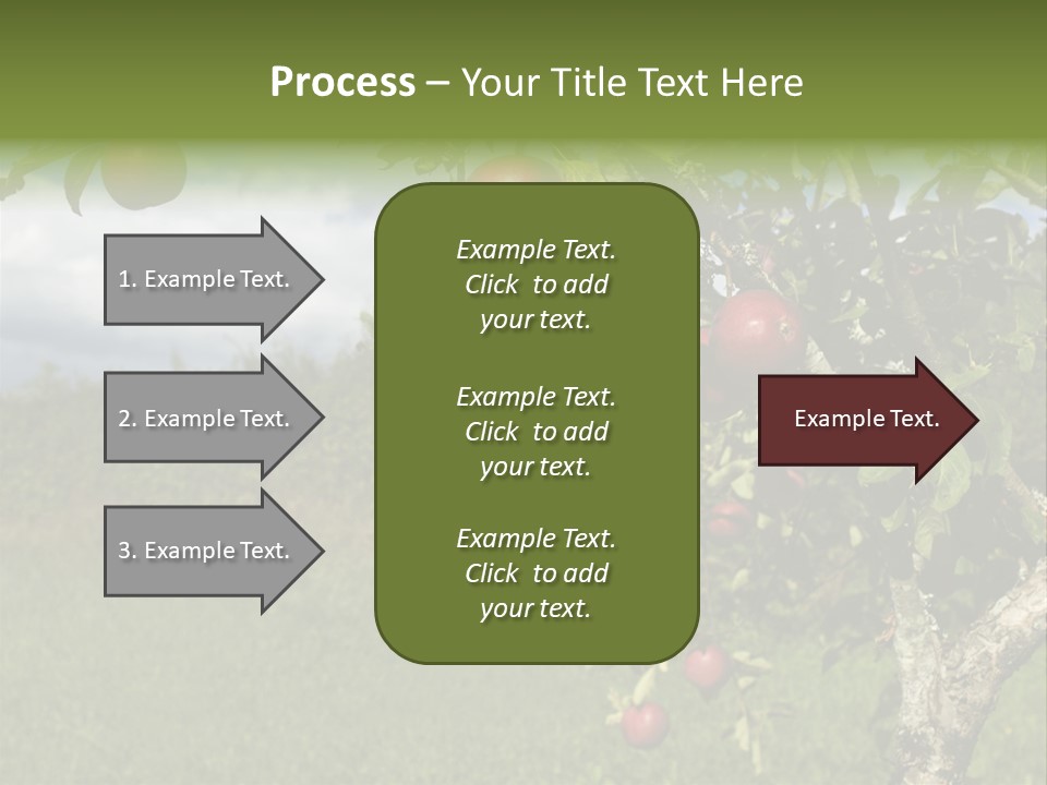 Closeup Horizontal Tree PowerPoint Template