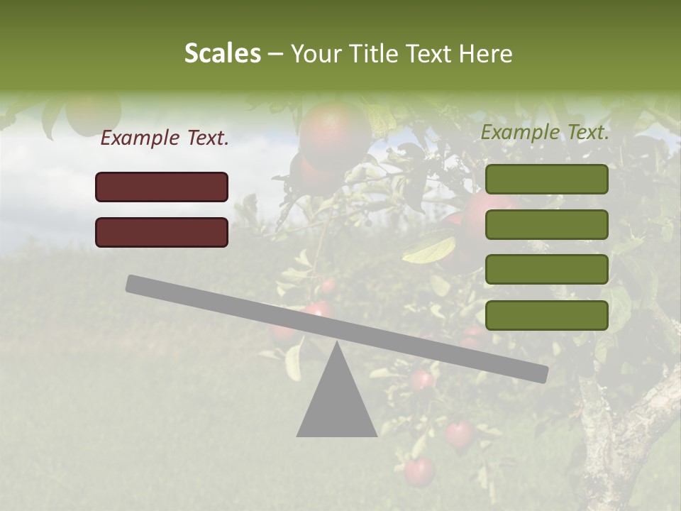 Closeup Horizontal Tree PowerPoint Template