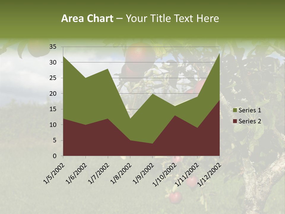Closeup Horizontal Tree PowerPoint Template