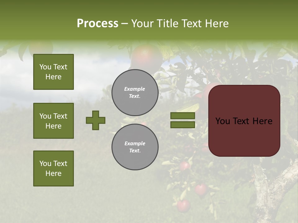 Closeup Horizontal Tree PowerPoint Template