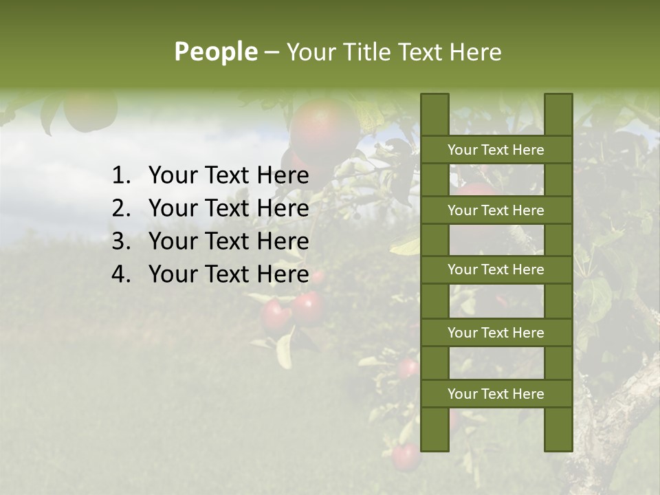 Closeup Horizontal Tree PowerPoint Template
