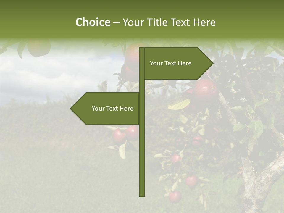 Closeup Horizontal Tree PowerPoint Template
