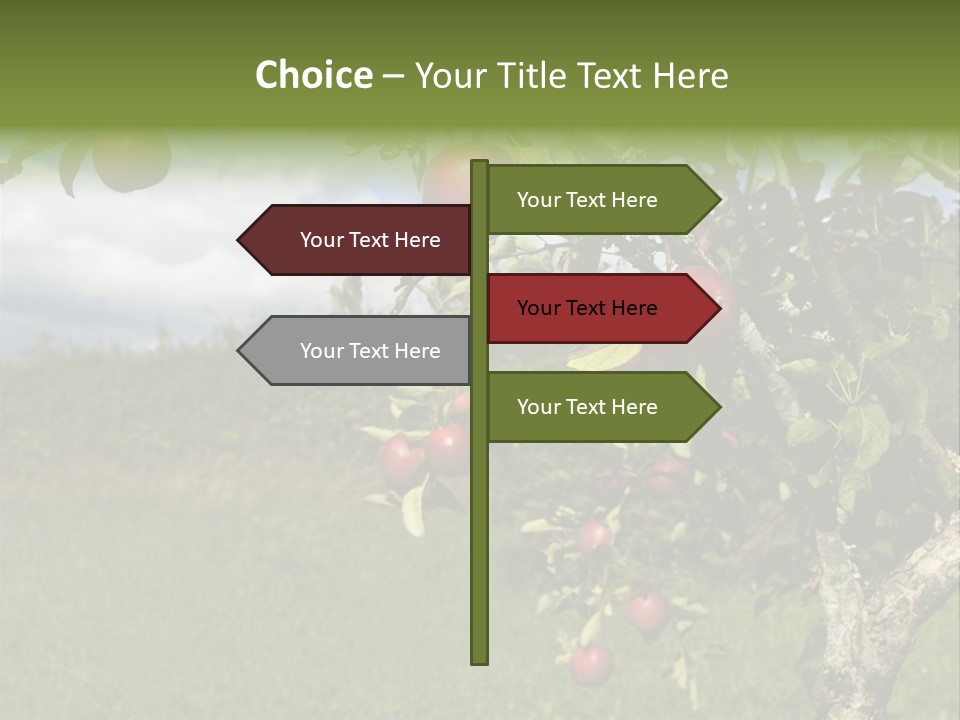 Closeup Horizontal Tree PowerPoint Template