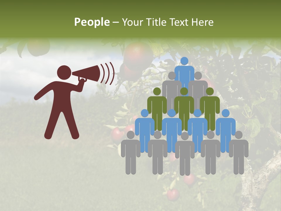 Closeup Horizontal Tree PowerPoint Template