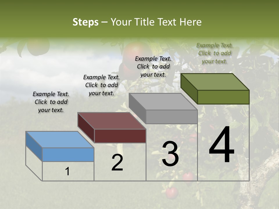 Closeup Horizontal Tree PowerPoint Template