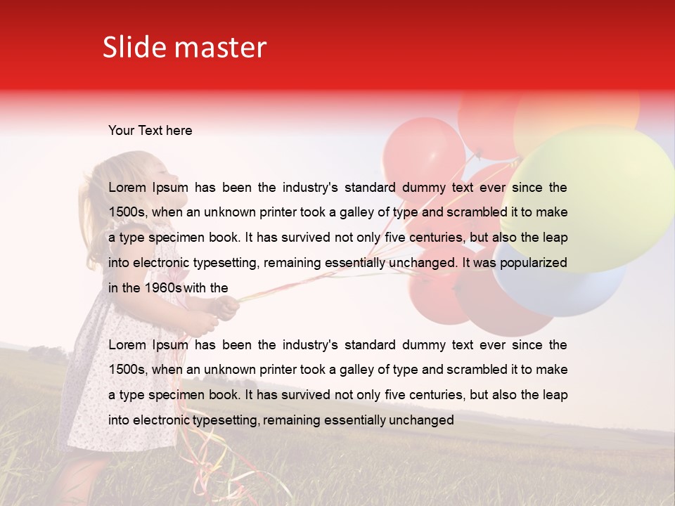 Bright Pretty Caucasian PowerPoint Template