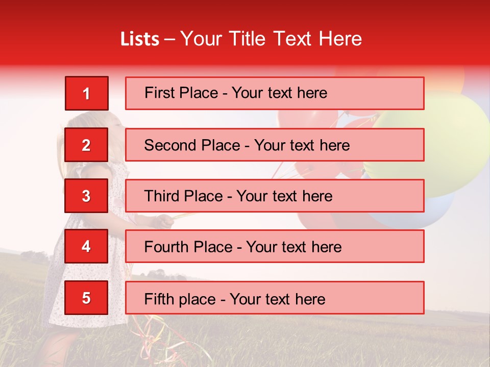 Bright Pretty Caucasian PowerPoint Template
