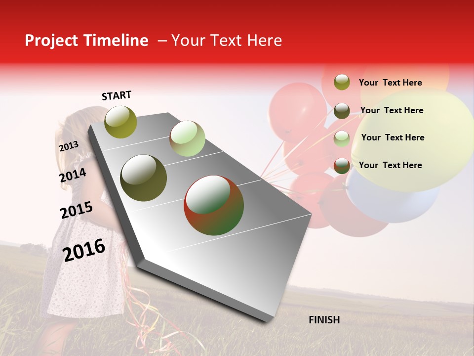 Bright Pretty Caucasian PowerPoint Template