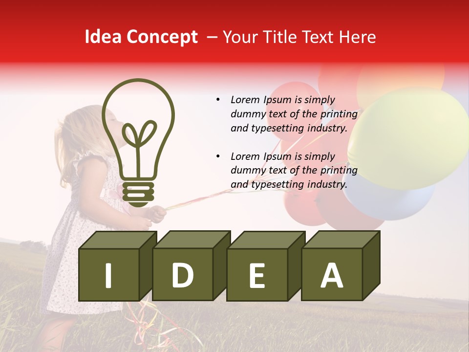 Bright Pretty Caucasian PowerPoint Template