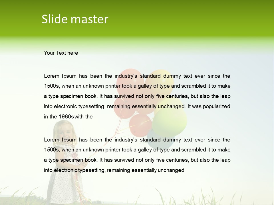 Summer Playing Spring PowerPoint Template