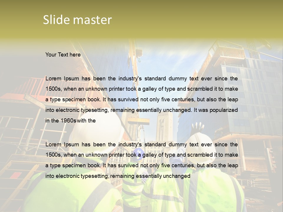 Skyscraper Steel City PowerPoint Template