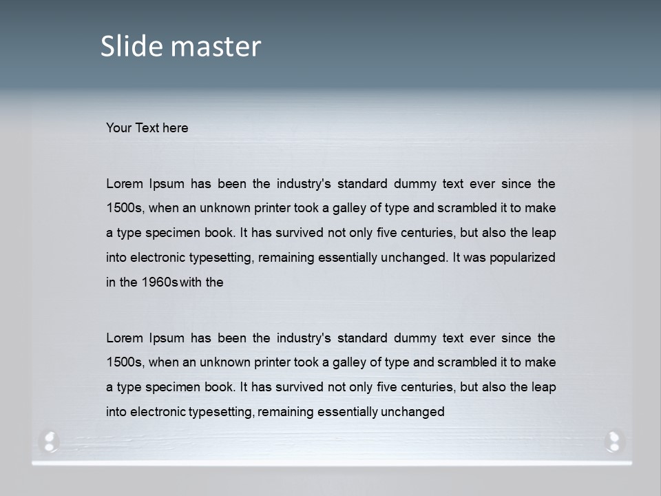 Simplicity Iron Fastening PowerPoint Template