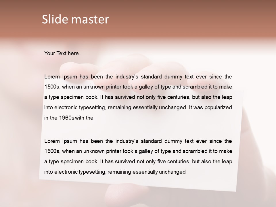 Thumb Showing Greeting PowerPoint Template