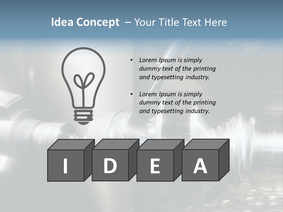 Drill Part Technology PowerPoint Template