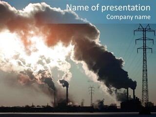 Danger Industrial Smog PowerPoint Template