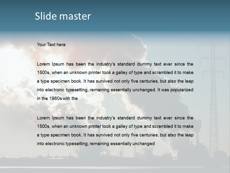 Danger Industrial Smog PowerPoint Template