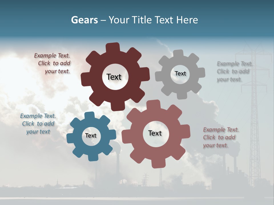 Danger Industrial Smog PowerPoint Template