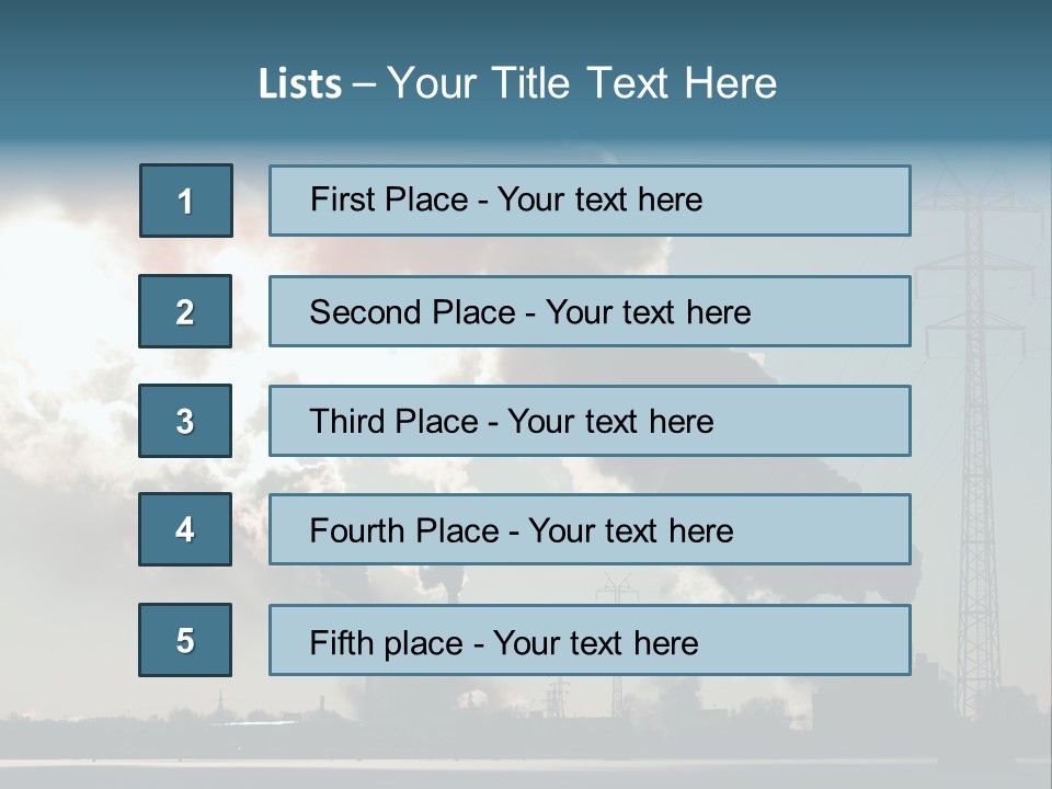 Danger Industrial Smog PowerPoint Template