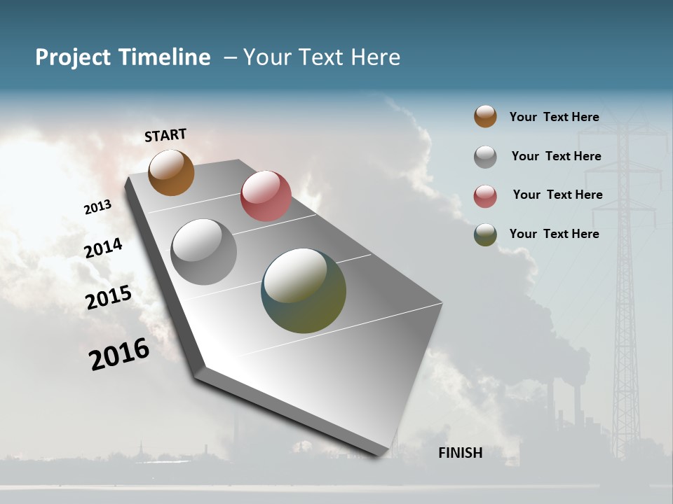 Danger Industrial Smog PowerPoint Template