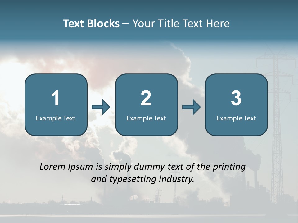 Danger Industrial Smog PowerPoint Template
