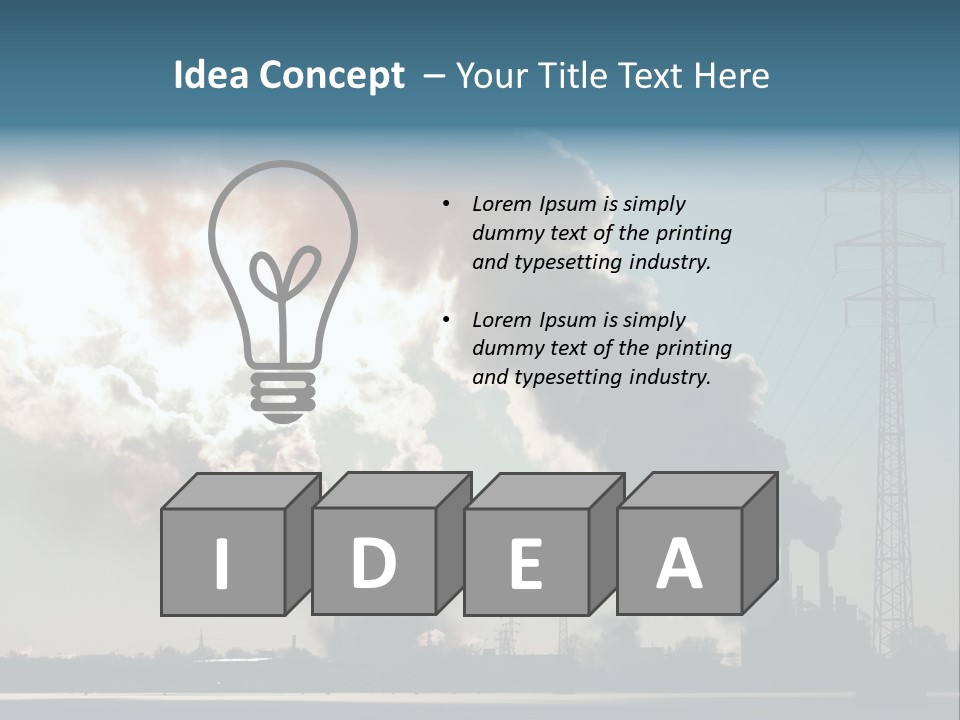 Danger Industrial Smog PowerPoint Template