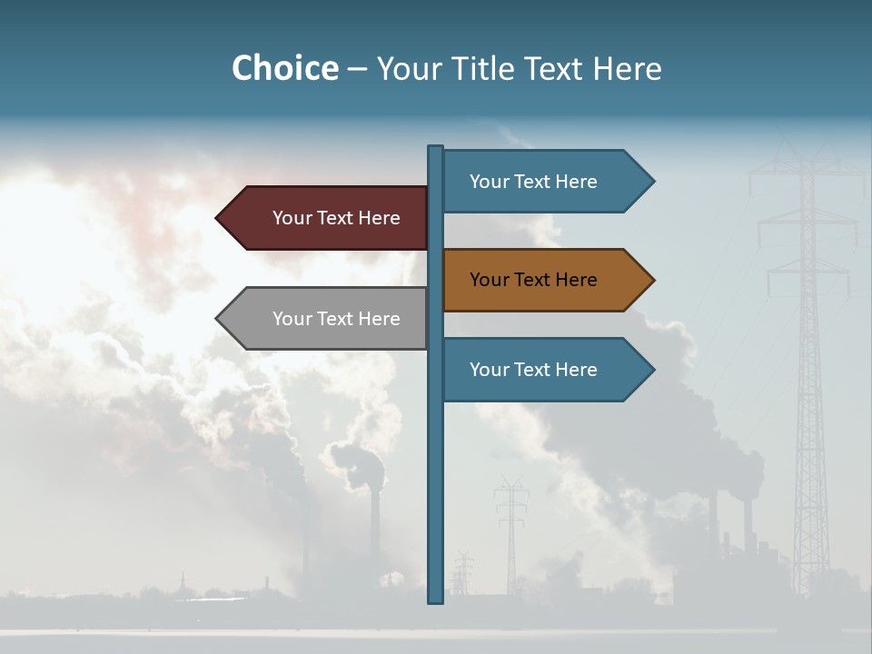 Danger Industrial Smog PowerPoint Template