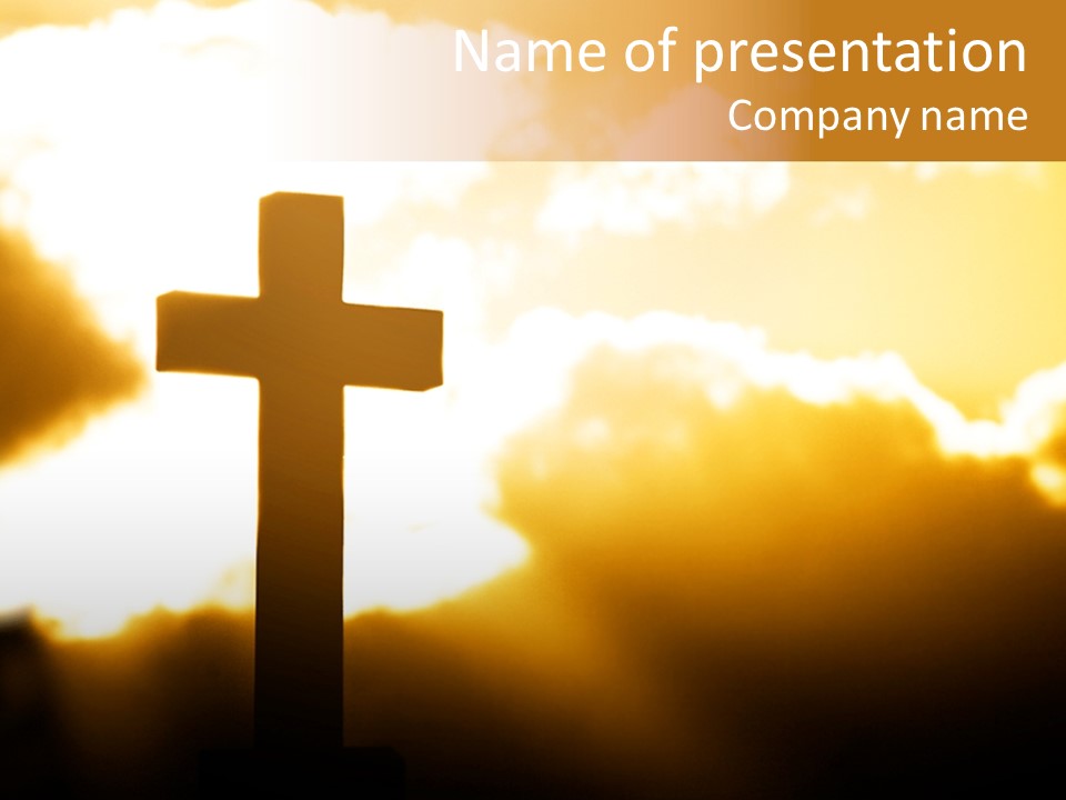 Clouds Light Jesus PowerPoint Template