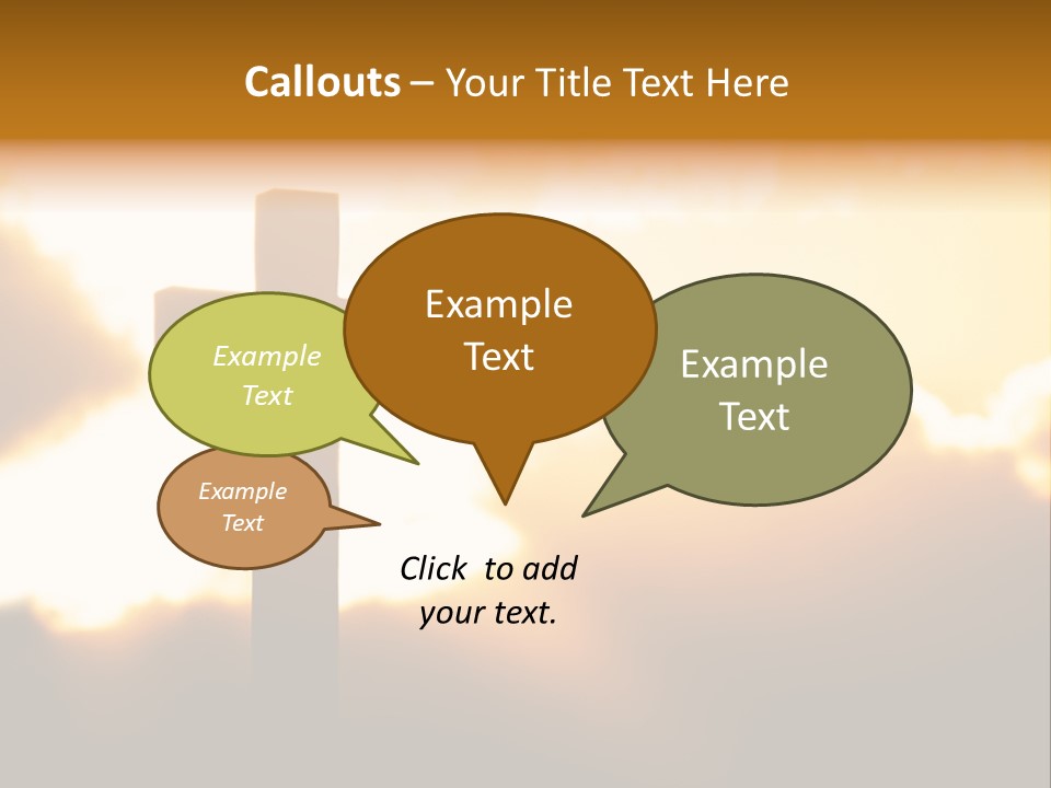Clouds Light Jesus PowerPoint Template