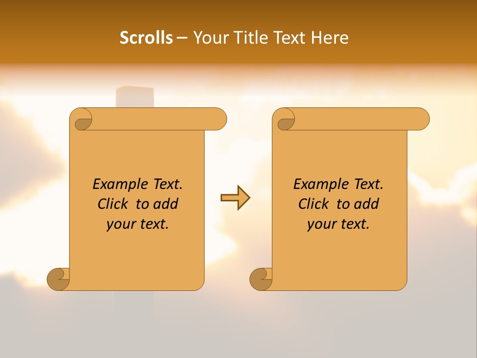 Clouds Light Jesus PowerPoint Template