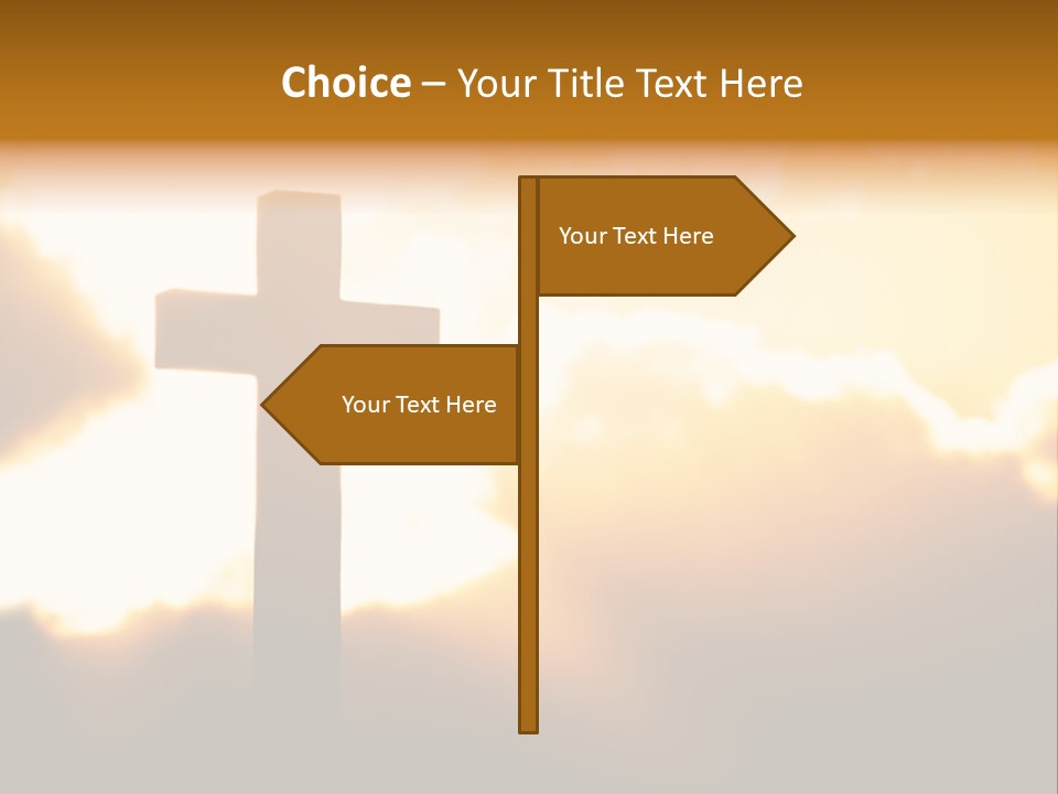 Clouds Light Jesus PowerPoint Template