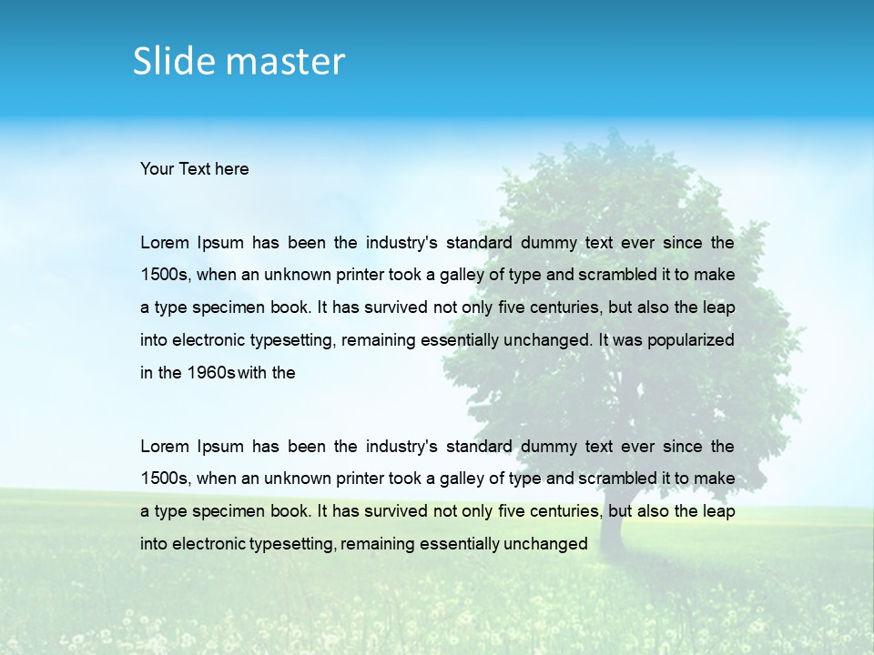 View Park Dandelions PowerPoint Template