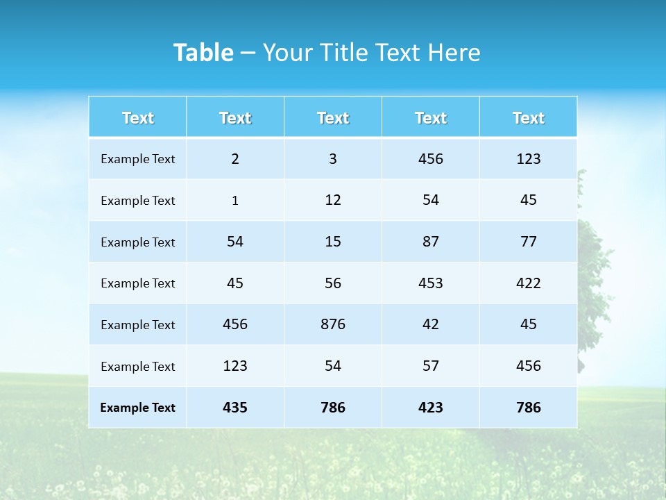 View Park Dandelions PowerPoint Template