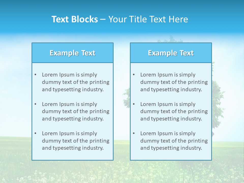 View Park Dandelions PowerPoint Template