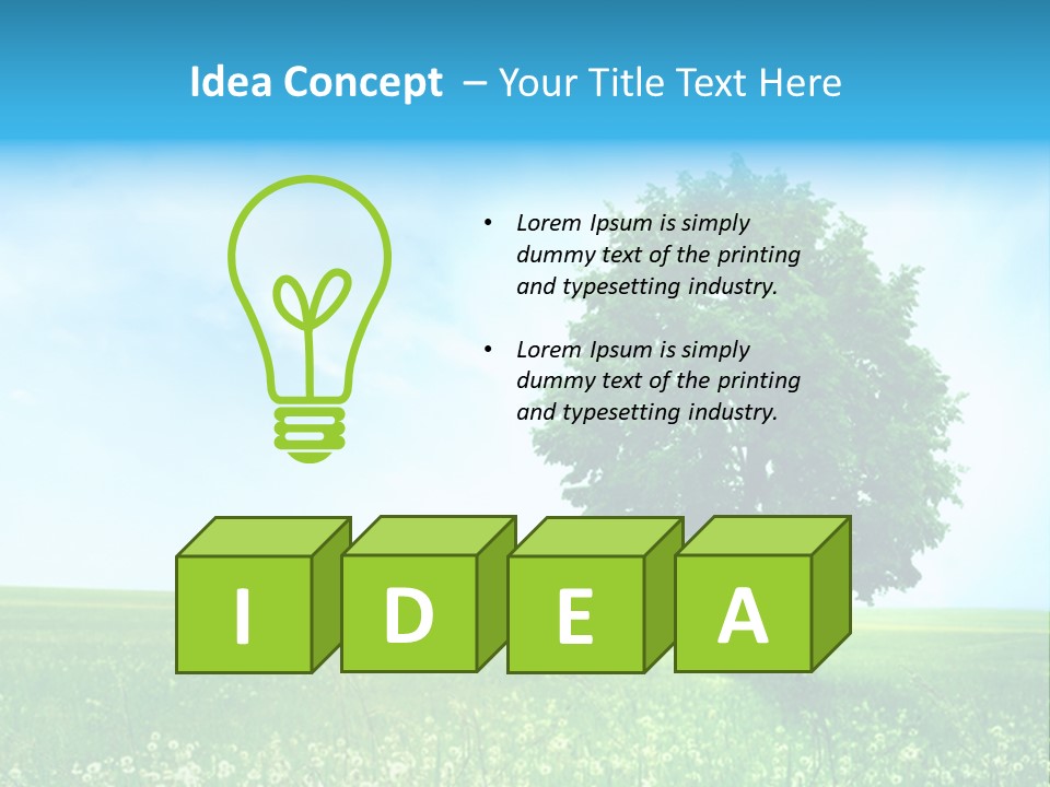 View Park Dandelions PowerPoint Template