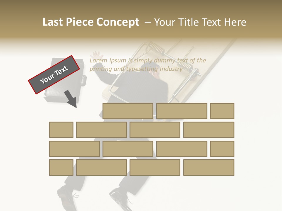 Negative Business Concept Male PowerPoint Template