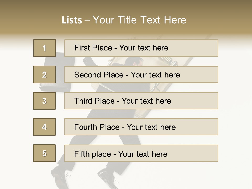 Negative Business Concept Male PowerPoint Template