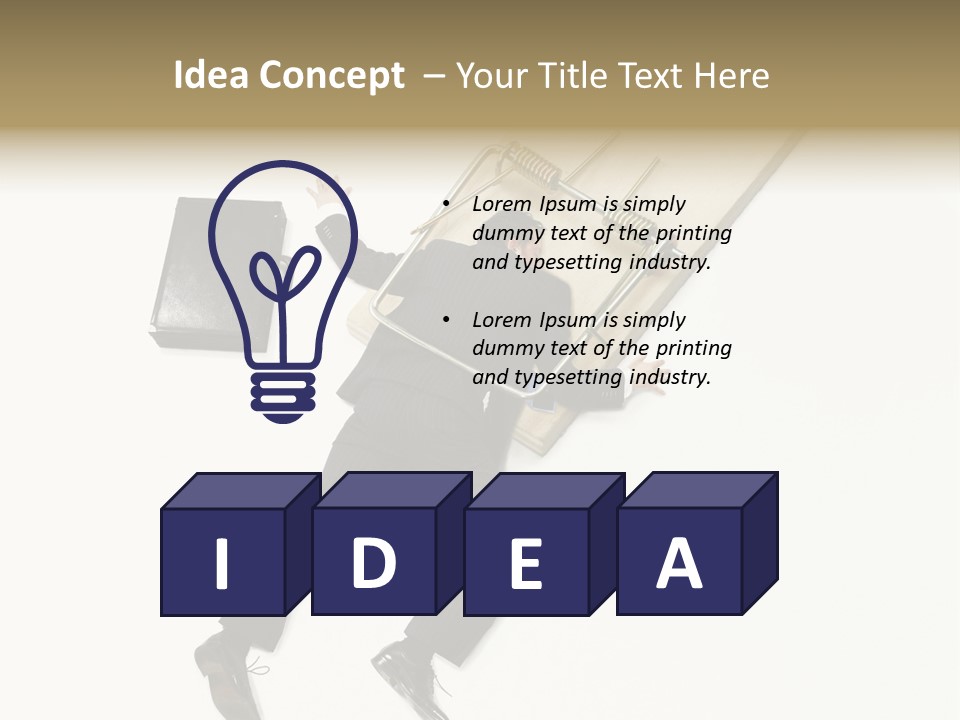 Negative Business Concept Male PowerPoint Template