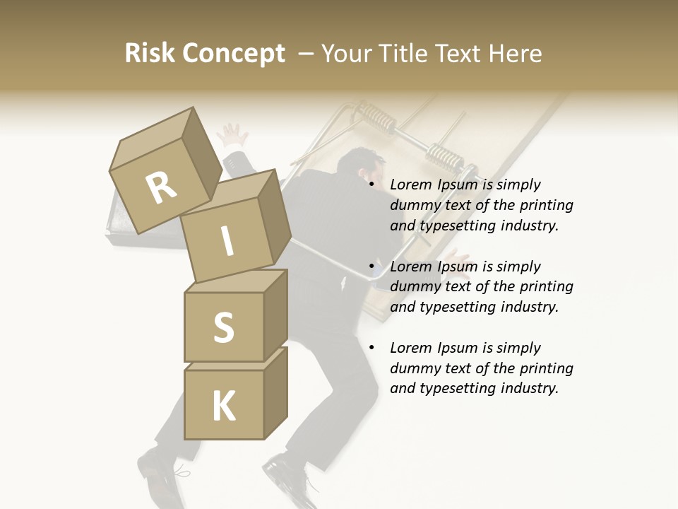 Negative Business Concept Male PowerPoint Template