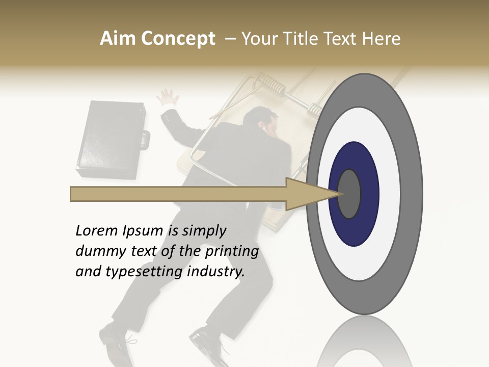 Negative Business Concept Male PowerPoint Template