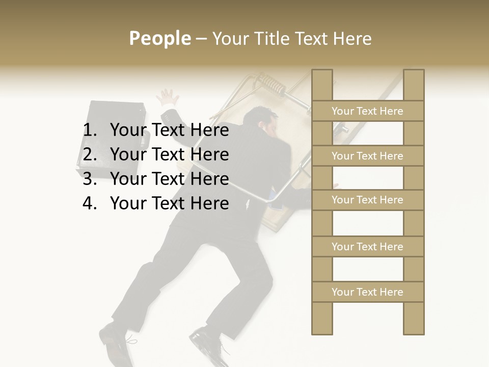 Negative Business Concept Male PowerPoint Template