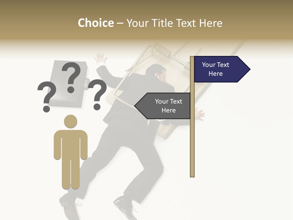 Negative Business Concept Male PowerPoint Template