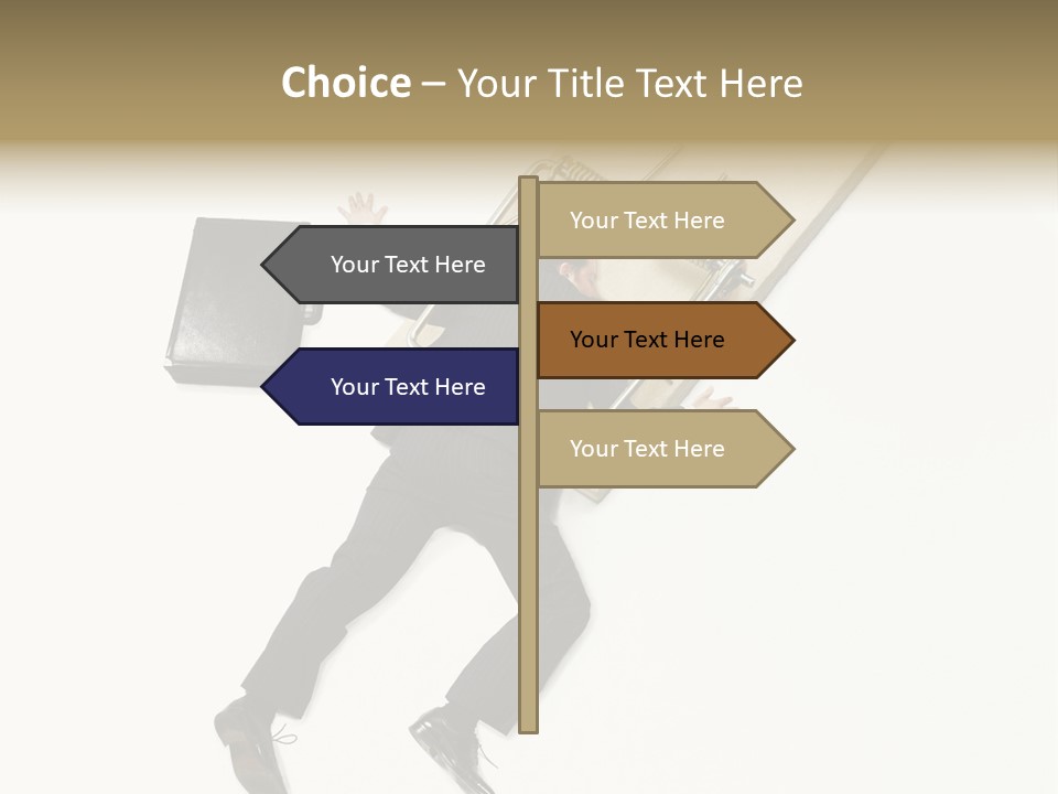 Negative Business Concept Male PowerPoint Template
